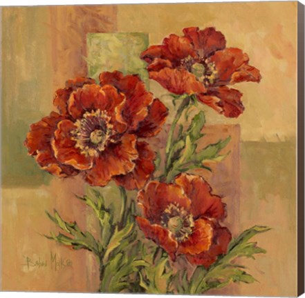 Framed Terracotta Poppies Print