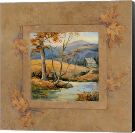 Framed Autumn Lodge I Print