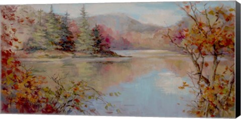 Framed Reflections on the Lake I Print