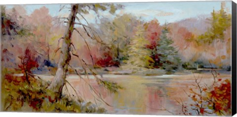 Framed Reflections on the Lake II Print