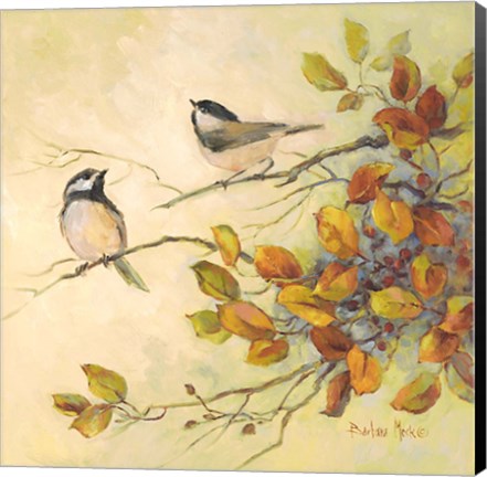 Framed Birds of Autumn I Print