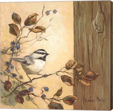 Framed Chickadee Square I Print