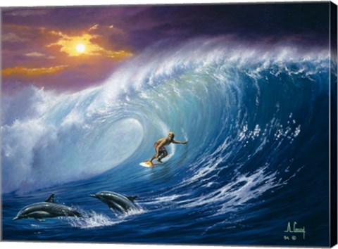 Framed Catching the Wave Print