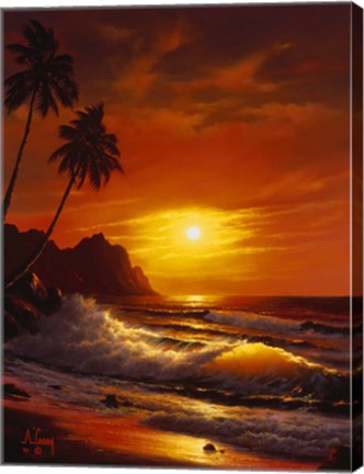 Framed Orange Glow Print