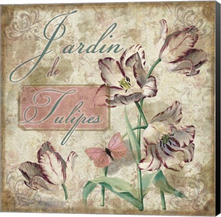 Framed Jardin de Fleurs II Print