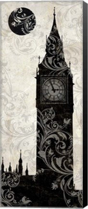 Framed Moon Over London Print