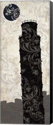 Framed Moon Over Pisa Print