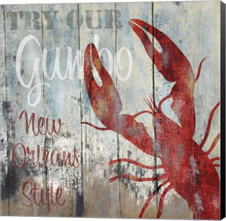 Framed New Orleans Seafood I Print