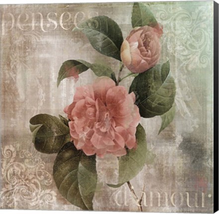 Framed Pensees Damour Print