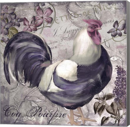 Framed Coqs Colores I Print