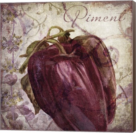 Framed Legumes Francais III Print