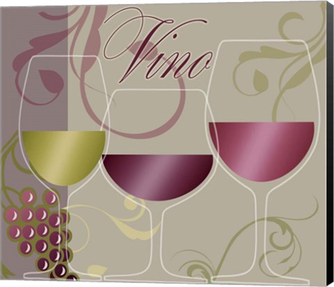 Framed Modern Wine I Print