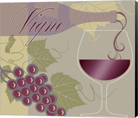 Framed Modern Wine II Print