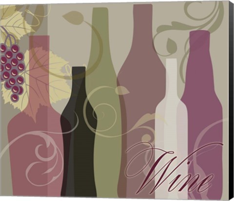 Framed Modern Wine III Print