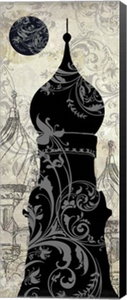 Framed Moon Over Moscow Print