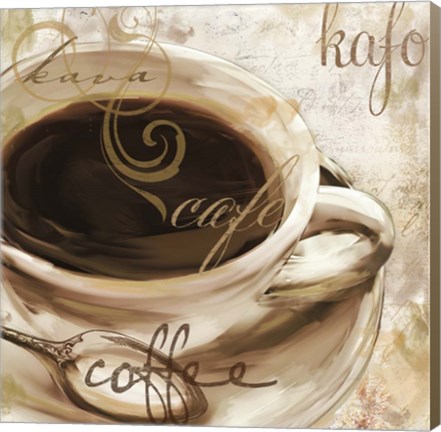 Framed Le Cafe I Print