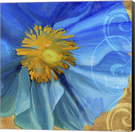 Framed Poppy Blues II Print