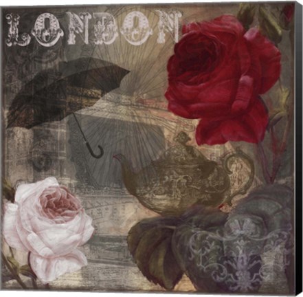Framed Rose of London I Print