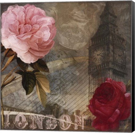 Framed Rose of London II Print
