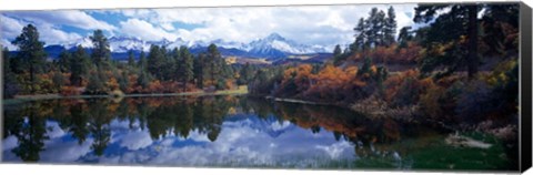 Framed Reflection of Clouds in Water, San Juan Mountains, Colorado Print