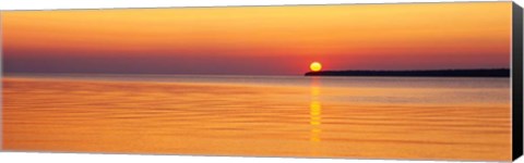 Framed Sunset over Lake Superior, Wisconsin Print