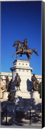 Framed Low Angle View of an Equestrian Statue, Richmond, Virginia Print