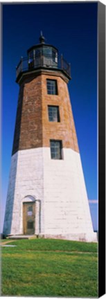 Framed Point Judith Light, Narragansett Bay, Rhode Island Print