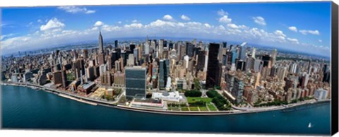 Framed Aerial View of a Cityscape, New York City Print