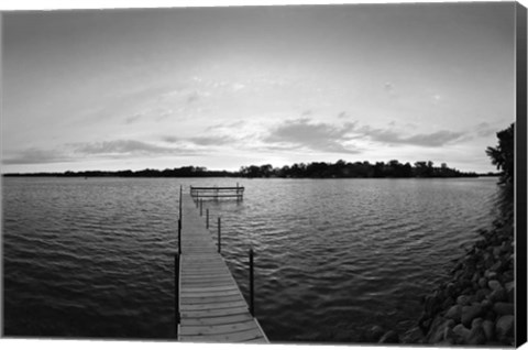 Framed Pier in Lake Minnetonka, Minnesota Print