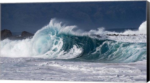 Framed Waves in Pacific Ocean, Hawaii Print