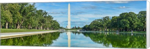 Framed Reflection of Washington Monument on Water, Washington DC Print