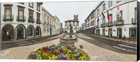 Framed Ponta Delgada City Hall, Sao Miguel, Azores, Portugal Print