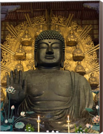 Framed Great Buddha Statue in TodaiJi Temple, Japan Print
