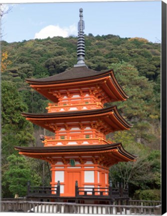 Framed Small Pagoda at Kiyomizu-dera Temple, Japan Print