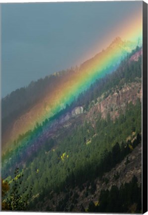 Framed Rainbow over Mountain Range, Maroon Creek Valley, Aspen, Colorado Print