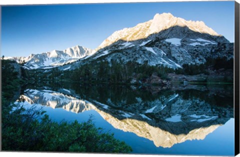 Framed Reflections in a River in Eastern Sierra, California Print