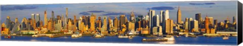 Framed Panoramic View of Manhattan Skyline Print