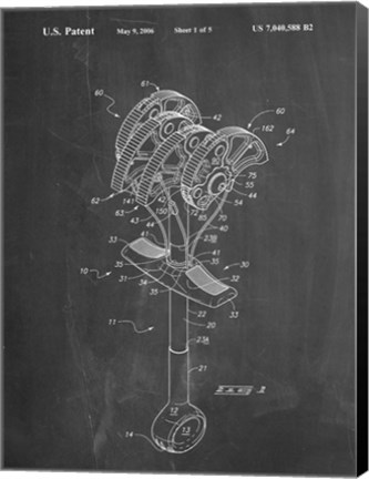 Framed Chalkboard Omega Pacific Link Climbing Cam Patent Print
