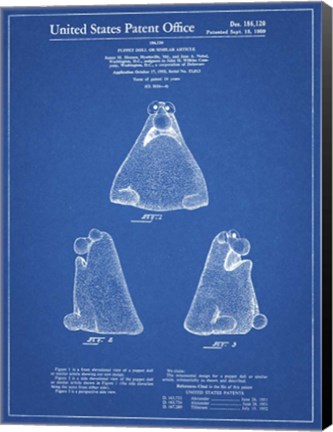 Framed Blueprint Wilkins Coffee (Wontkins) Muppet Patent Print