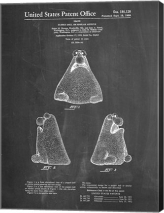 Framed Chalkboard Wilkins Coffee (Wontkins) Muppet Patent Print