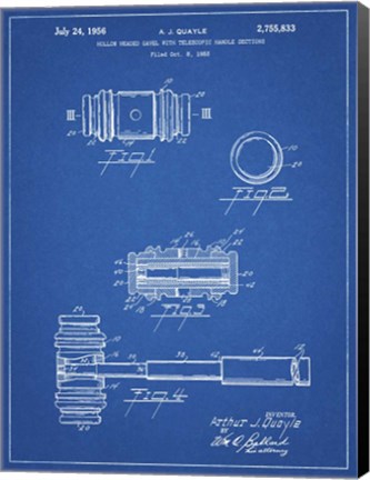 Framed Blueprint Gavel 1953 Patent Print
