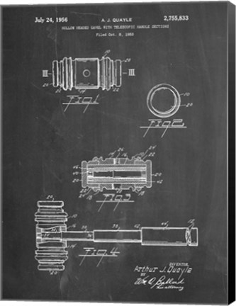 Framed Chalkboard Gavel 1953 Patent Print