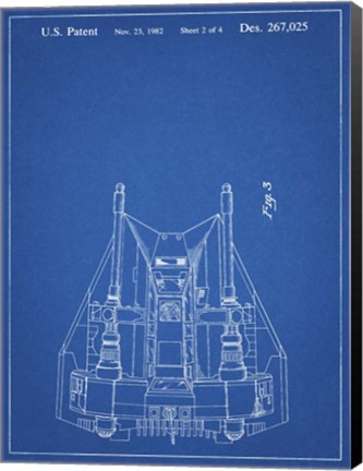 Framed Blueprint Otoscope Patent Print Print