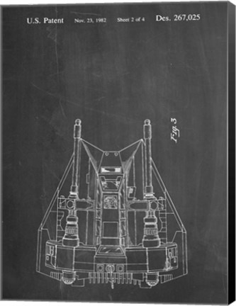 Framed Chalkboard Otoscope Patent Print Print