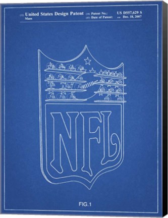 Framed Blueprint NFL Display Patent Print