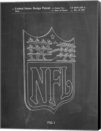 Framed Chalkboard NFL Display Patent Print