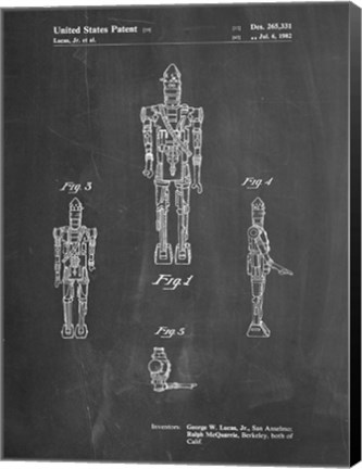 Framed Chalkboard Star Wars IG-88 Patent Print