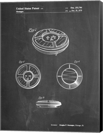 Framed Chalkboard Simon Patent Print
