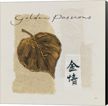 Framed Bronze Leaf III Golden Passions Print