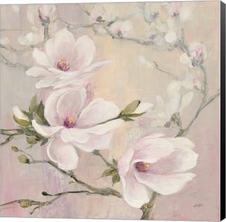 Framed Blushing Magnolias Print